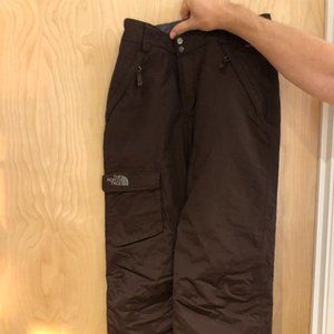 North Face Girl's Insulated Snow Pant - chocolate brown